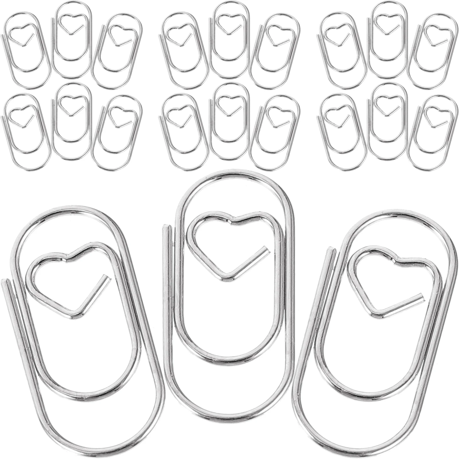 

50pcs Small Paper Clips Heart Paperclips Shaped Bookmark Clips Cute Paper Clips Office Favors