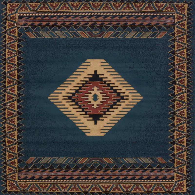 

Модный тканевый коврик с узором в юго-западном стиле-цвет ГОЛУБОЙ-размеры 1'10x3 ': элегантный и впечатляющий дизайн для Enh