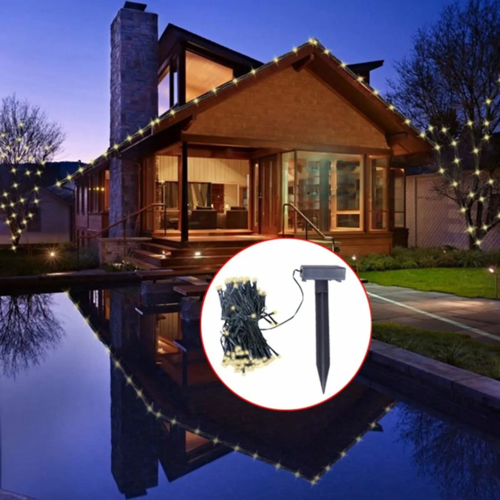 

LED Solar String Lights Warm White Christmas Decoration
