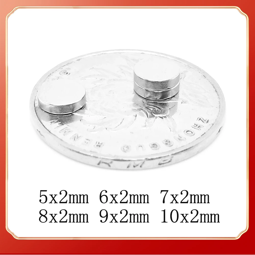 

6x2 мм Мощный круглый магнит 7x2 мм для домашнего холодильника, офиса, DIY 8*2 9x2 10x2 5*2