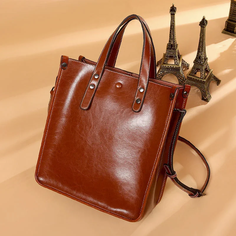 

Роскошная качественная натуральная брендовая Высококачественная 22 Женская модная масляная Вощеная сумка из коровьей кожи с большим плече...