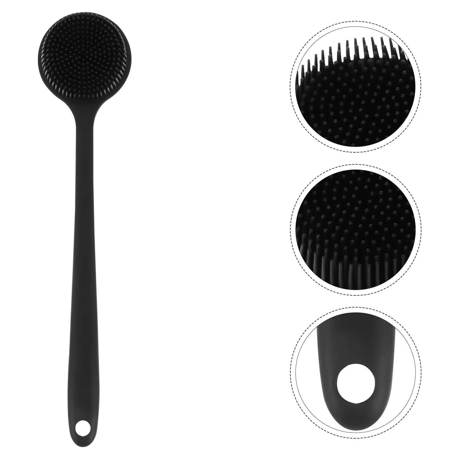 

Brush Scrubber Body Shower Silicone Bath Handle Exfoliating Brushes Long Bathing Exfoliator Scalp Dry Shampoo Scrub Toilet