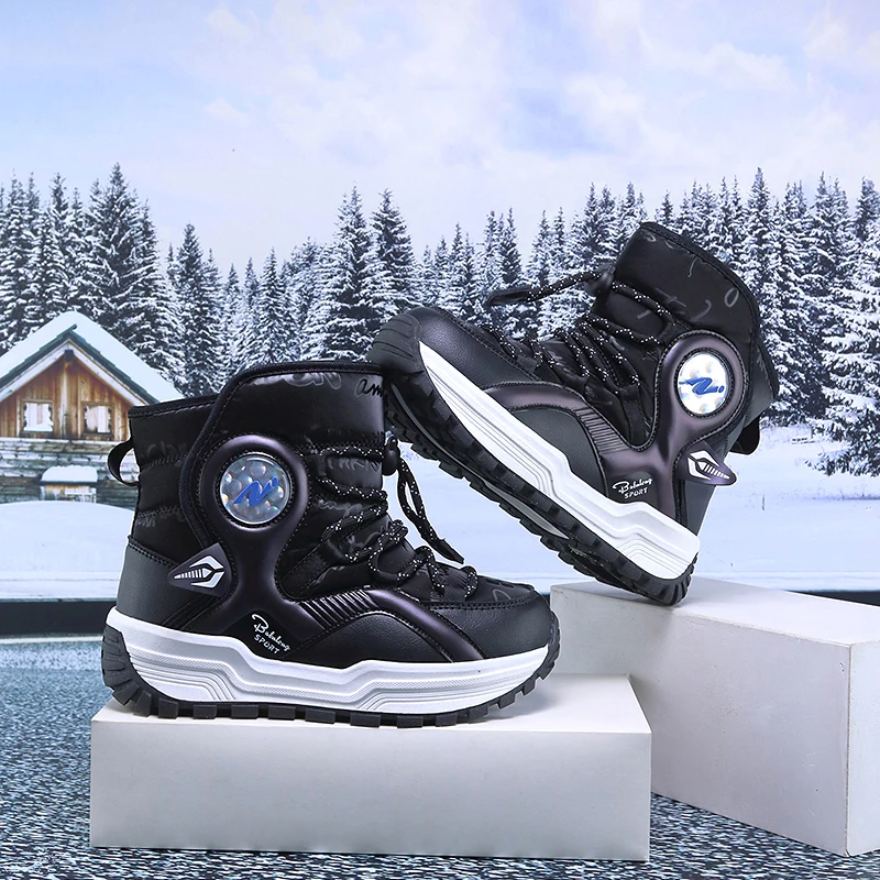 

Детские зимние ботинки, зимние плюшевые теплые походные ботинки, хлопковая обувь