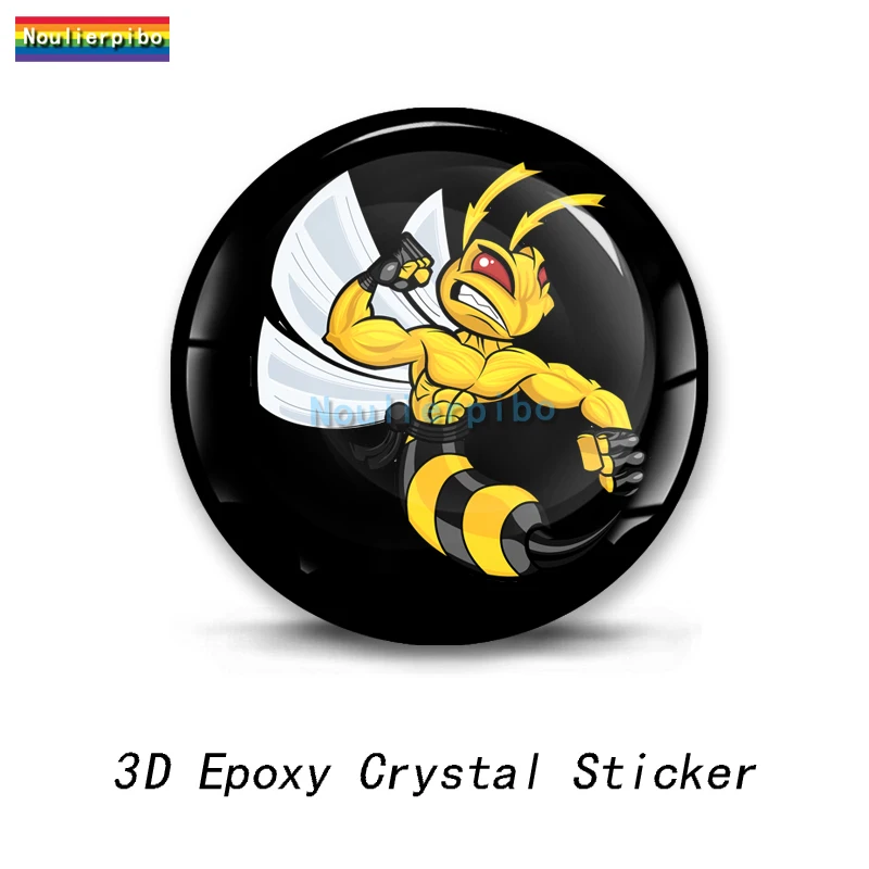 3D стерео купол эпоксидная наклейка Invincible Hornet на автомобиль сноуборд пчела фитнес пчела ПВХ автомобильный бампер окно виниловая наклейка