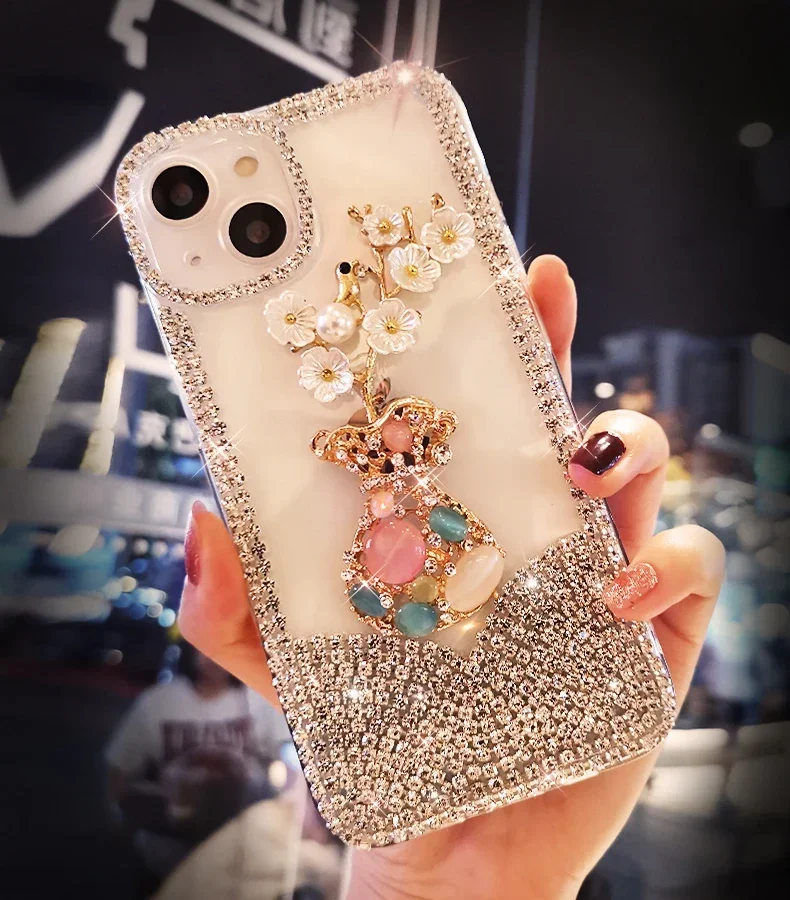 Роскошный цветной бриллиантовый блестящий чехол для телефона Samsung S24 S10 S20 S21 FE S22