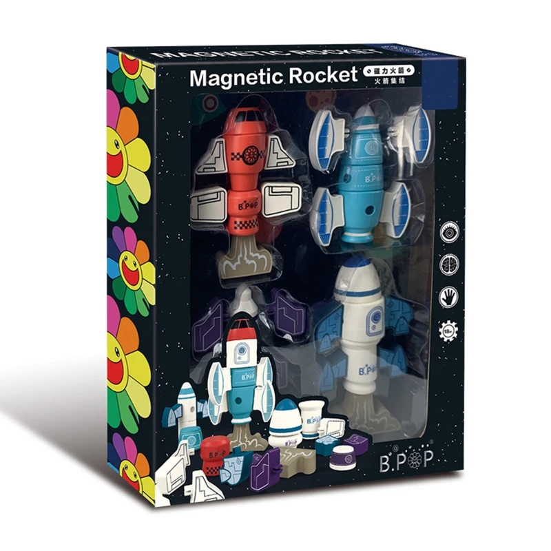 

35-Piece Magnet Blocks Set Magnetic Robots Educational Playset Stacking Toy STEM for Boys & Girls Ages 3 4 5 6 7 8 9