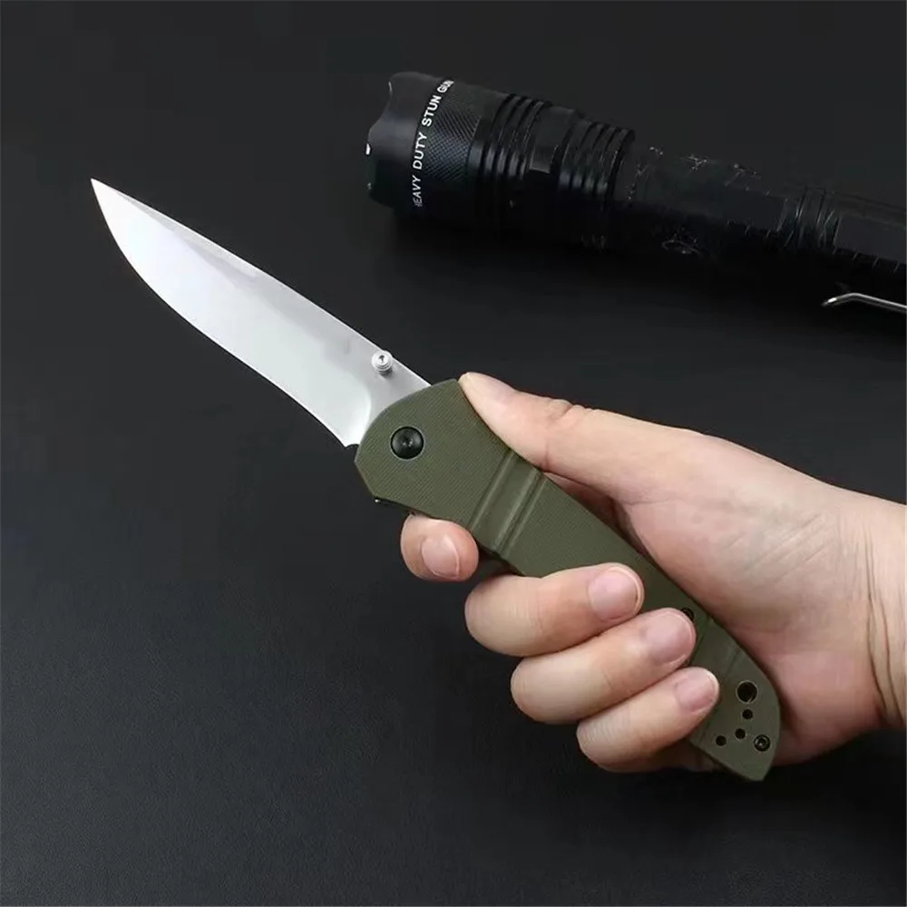 

Green G10 Handle D2 Blade BM 710 Sharp Folding Knife Outdoor Portable Camping EDC Tool Self Defense Combat Tactical Knives