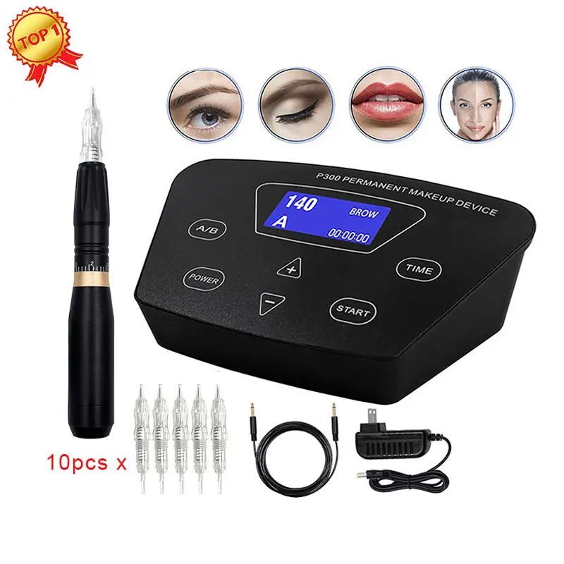 BMX HP100P300 Permanent Makeup Machine Rotary Tattoo Machine Pen For Eyebrow Eyeliner Lip Tattoo Kits for begginer