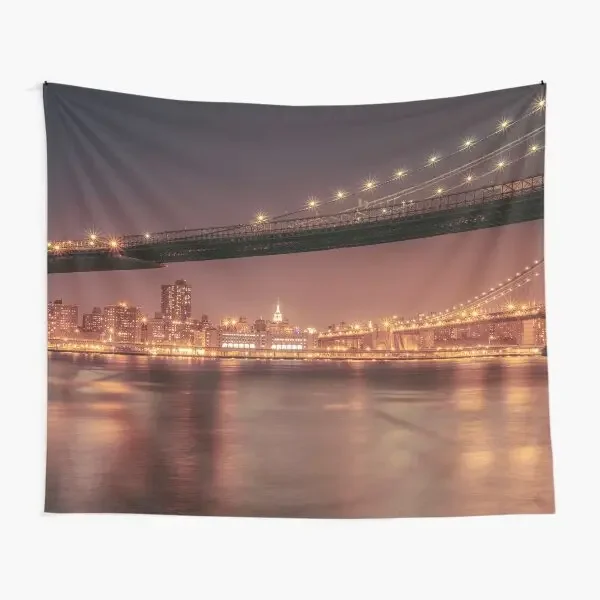 Ночью Нью-Йорк два моста искусственное одеяло для дома покрывало спальни