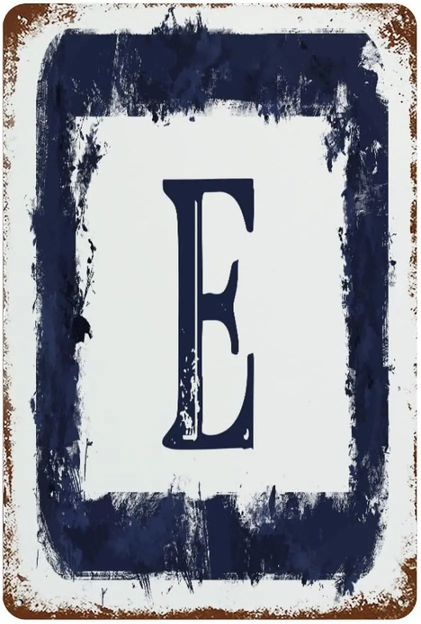 Country Metl Plque Monogram Letter E Sgns Gfts для Holdy Souvenr Wedding Brthdy Outdoor Cbn Men House Wll Décor 812