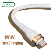120w extra thick 6a usb type c cable for iphone huawei p30 p40 pro xiaomi fast charging cable usb c lightning charger data cord