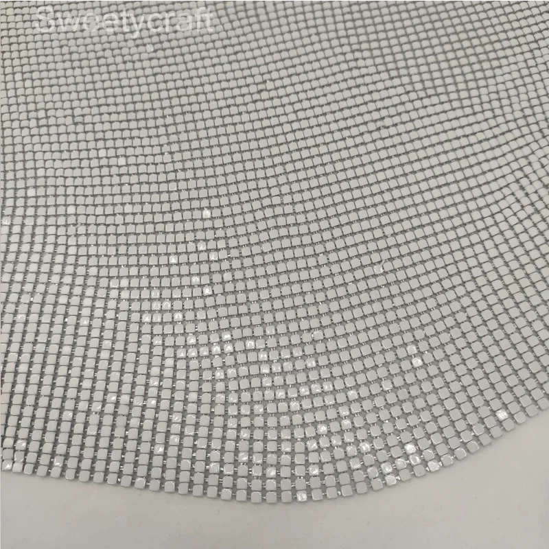 Белый цвет 2023 модная Гибкая Металлическая сетчатая ткань с блестками для одежды