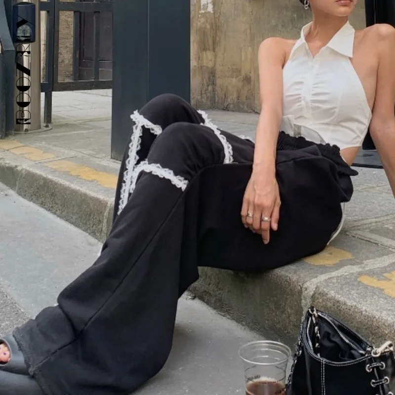 BoozRey 2024 Осенняя Новинка модная потертая кружевная Повседневная прямая микро