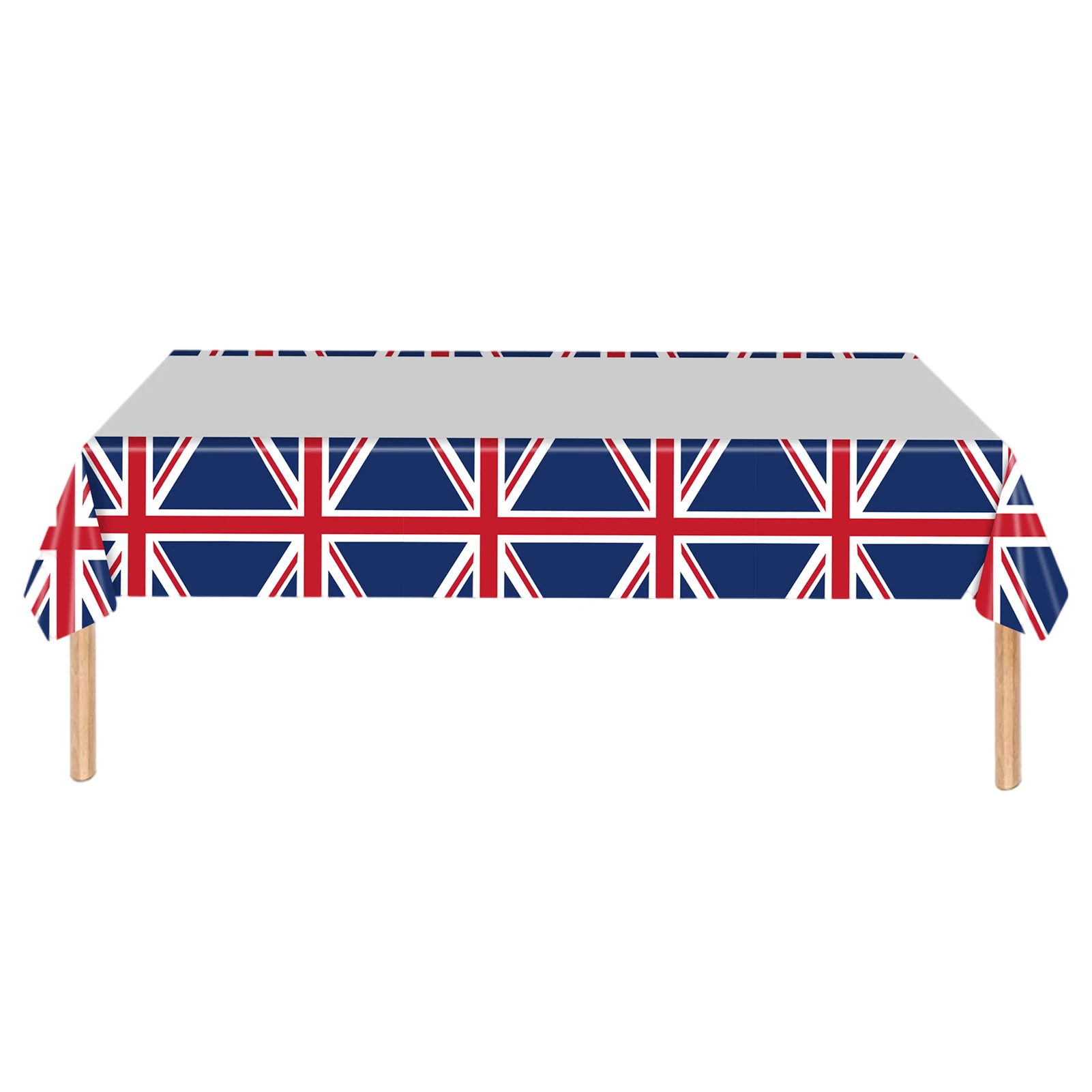 

86inx51in Union Jack Table Cover Great Britain PE Tablecloth Waterproof Covers Queen's Jubilee Patriotic Decoration British Orna