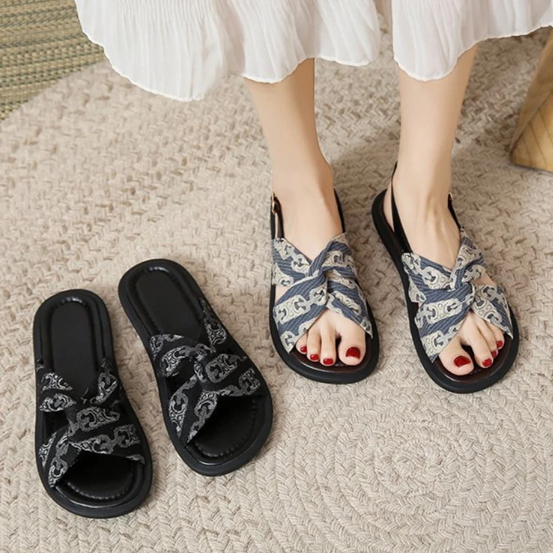 

босоножки женские летняя обувь женская туфли Новые сандалии в римском стиле с Сандалии женские на плоской подошве, модные универсальные туфли с ремешком, с пряжкой, в стиле ретро, для отдыха на море и свежем воздухе