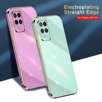 luxury electroplated cover case for oppo a54 6 51inch soft silicone lens protection for oppo appo a 54 a54 cph2239 shell coque