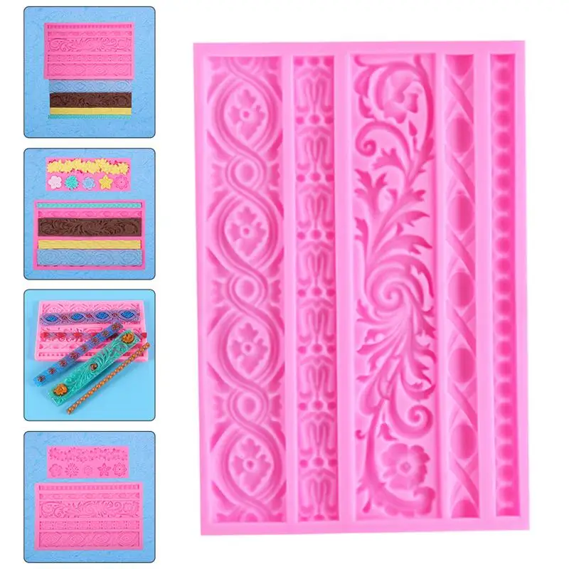 

Reusable Chocolate Embossed Baking Mold Fondant Making Mold Embossed Silicone Mold for Baking Friends DIY