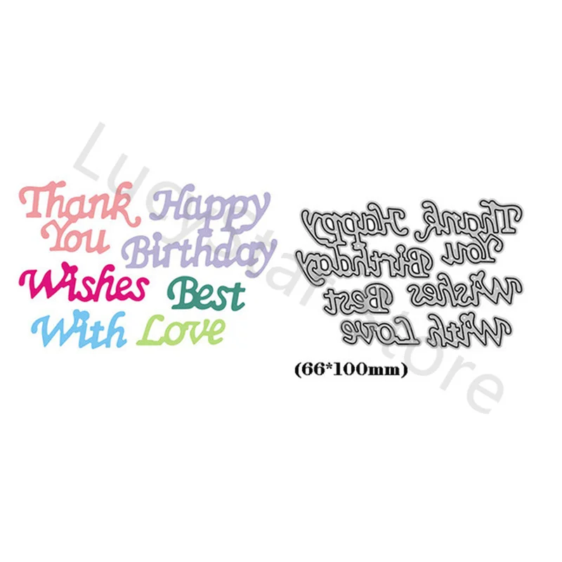 

2022 New Arrival Metal Letter Text Cutting Die Scrapbook No Lucency Stamps For Decorating Diy Paper Card Scrapbooking Album