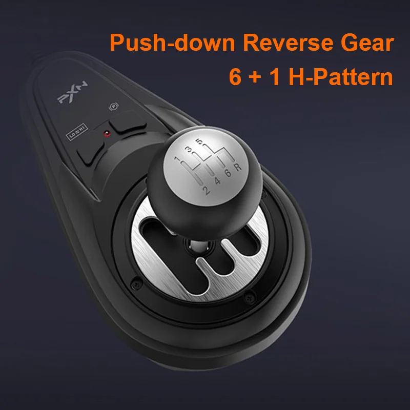 Фото Pxn A7 Racing Wheel Геймпад 6 + 1 H-образная Форма 2 Кнопки Пресс-механизм Plug-play Задний Редуктор Для Игрового Руля Пк №2