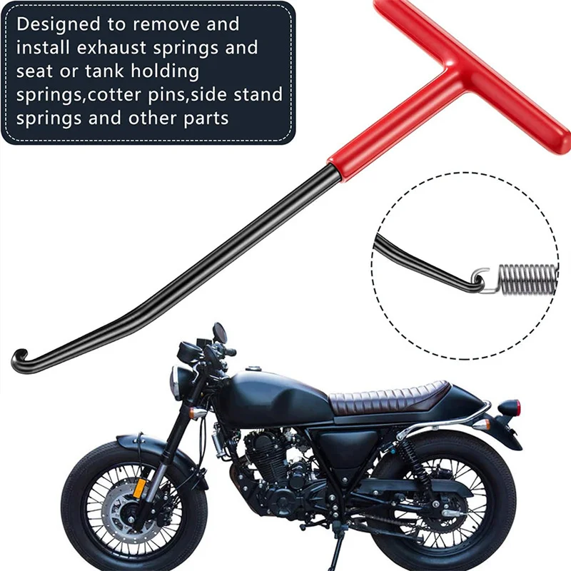 Пружинный крючок выхлопной трубы мотоцикла универсальная Т-образная ручка