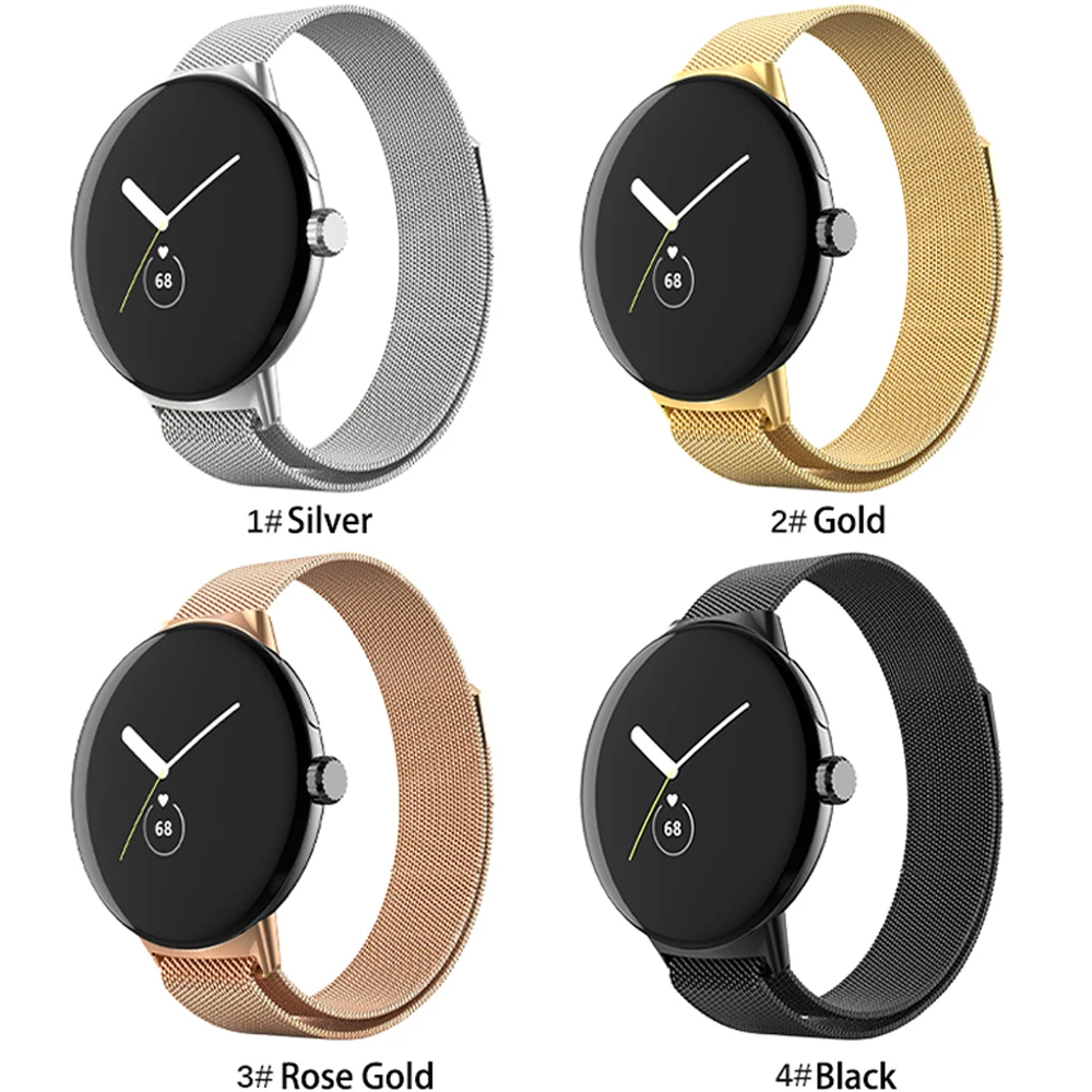 No Gaps Classic Buckle Metal Stainless Steel Strap for Google Pixel Watch band forPixel Watch Bracelet Replacement Watchband