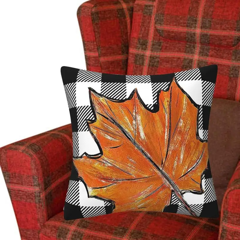 

Осенние наволочки для диванных подушек, мягкие Декоративные Чехлы для подушек, оранжевая тыква, Осенние наволочки для дивана