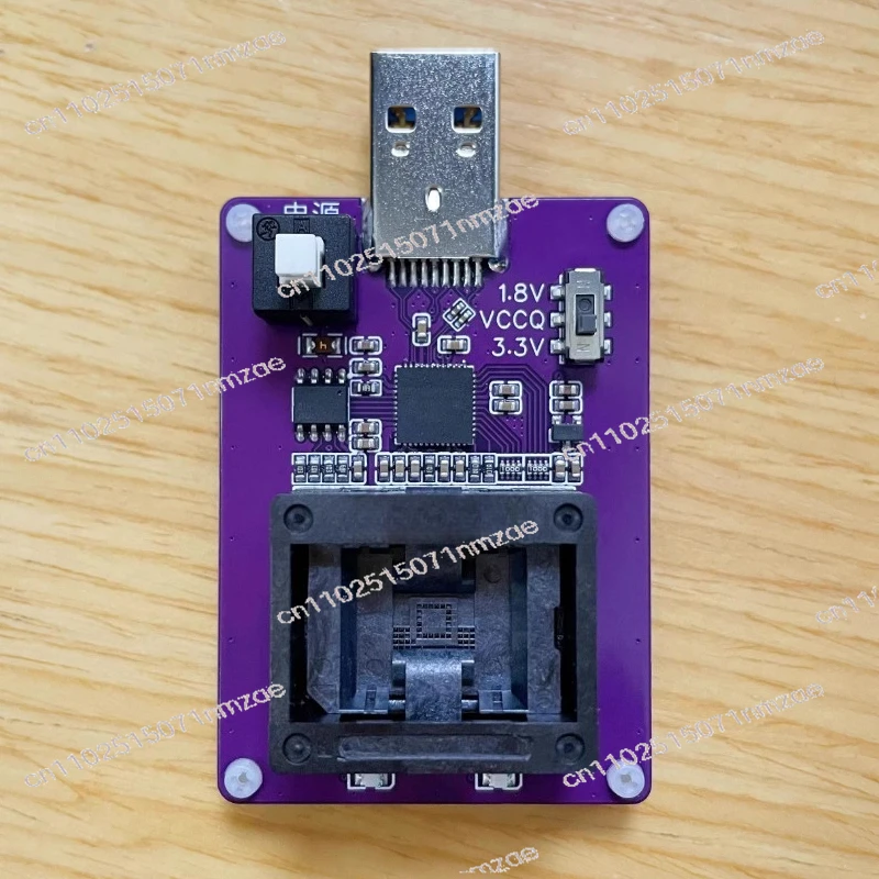 Фото Тестирование чипов EMMC, тестовая розетка BGA153 GL3224E USB 3.0 для адаптера-программатора EMMC153 с интерфейсом USB 3.0 для чтения и записи изображений. №1
