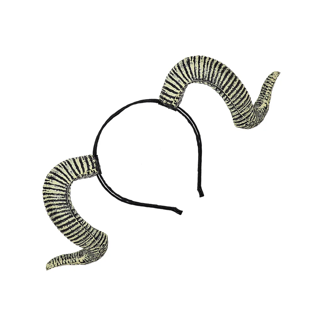 

1PC Horn Headband Punk PU Vintage Headband Hair Hair Accessories for Costume Carnival