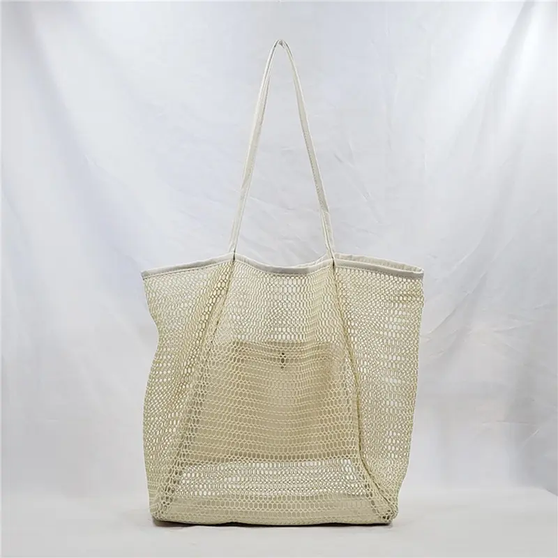 

Women Beach Bag Large-Capacity Shopper Tote Female Pool Swimming Travel Vacation Handbag Lightweight Portable Net Shoulder Bag