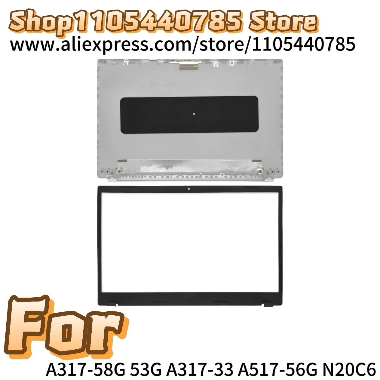 Фото Новый чехол для ноутбука Acer Aspire 3 N20C6 A317-58 A317-53 A317-33 A517-56G, задняя крышка LCD, передняя рамка, замена корпуса №1