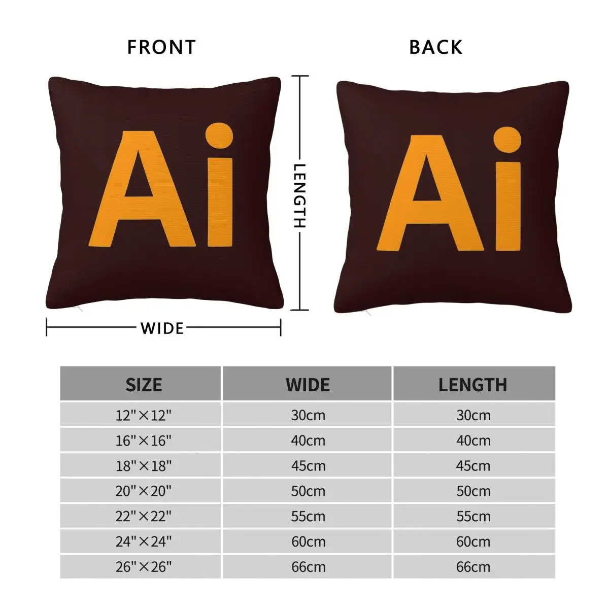 Фото Квадратная наволочка Adobe Illustrator из полиэстера, льна и бархата, креативная декоративная наволочка на молнии, чехол для автомобильной подушки, оптом №2