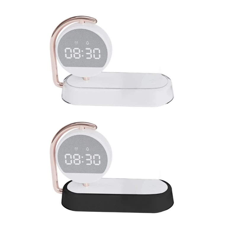 

3-in-1 Desk Bedside Lamp with Sensitive Light Control Touch-Lamp Bedside with Alarm Clock Reading Lamp for Office Home