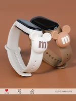 for mi band 7 6 5 4 3 watch bracelet of xiaomi mi band 6 5 4 silicone watch strap creative doll smart replacement wristband gift