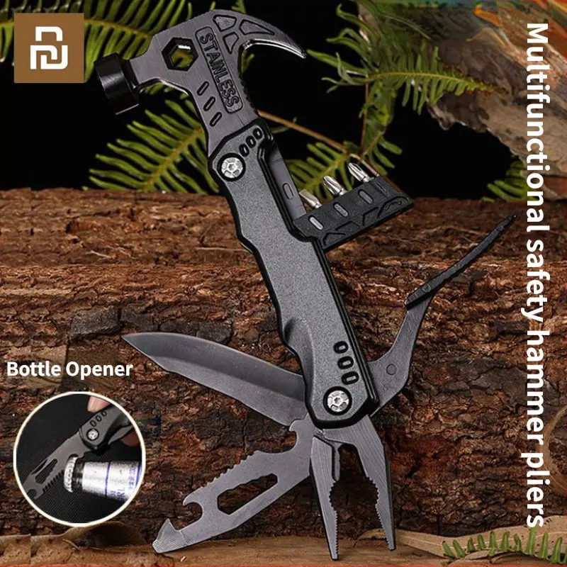 

Youpin Multifunctional Pliers Multitool Claw Hammer Stainless Steel Tool With Nylon Sheath Portable Folding Pliers For Outdoor