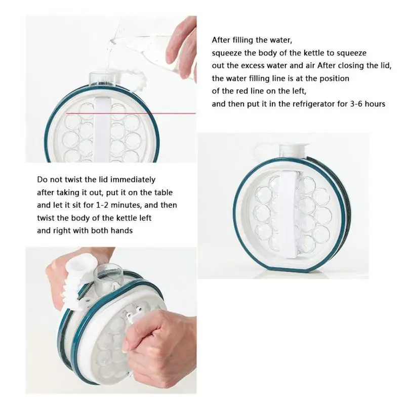 ice ball maker kettle creative icecube mold 2 in 1 multi function container ice hockey pot kitchen bar accessories gadgets new free global shipping