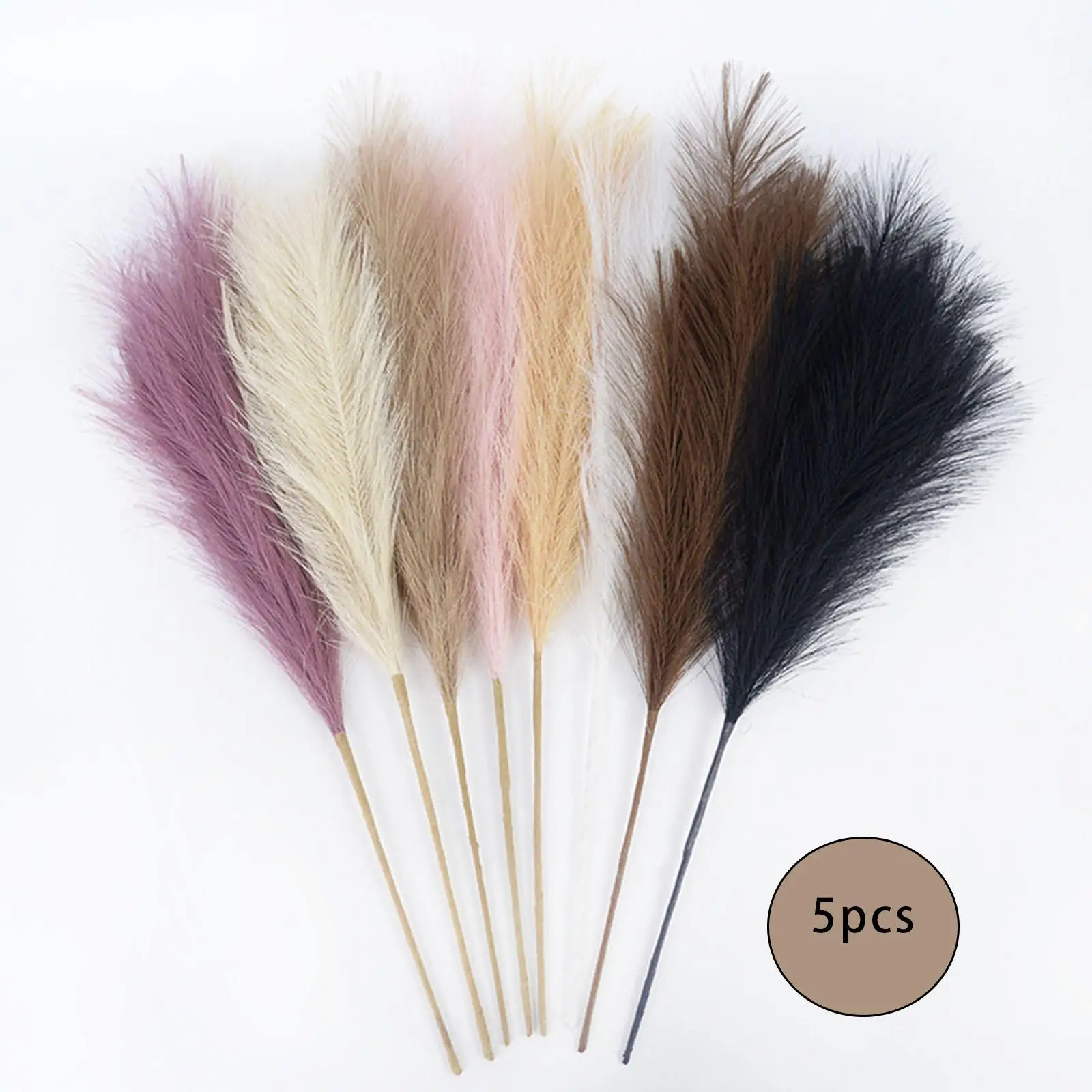 

5Pcs Faux Artificial Pampas Grass Decor Dried Flower Decor Flowers Wedding