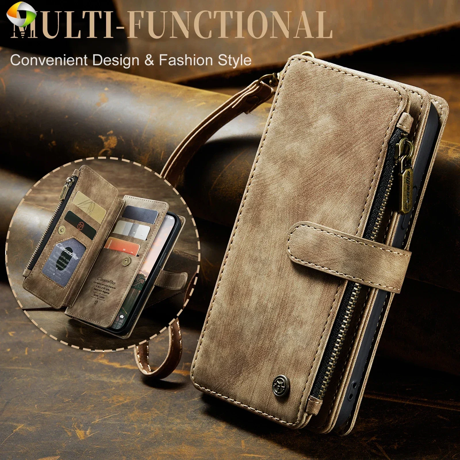 

Роскошный чехол для телефона iPhone 14 13 12 11 mini Pro XS Max 7 8 Plus Samsung S22 Ультра кожаный чехол-бумажник для iPhone 15 Pro Max