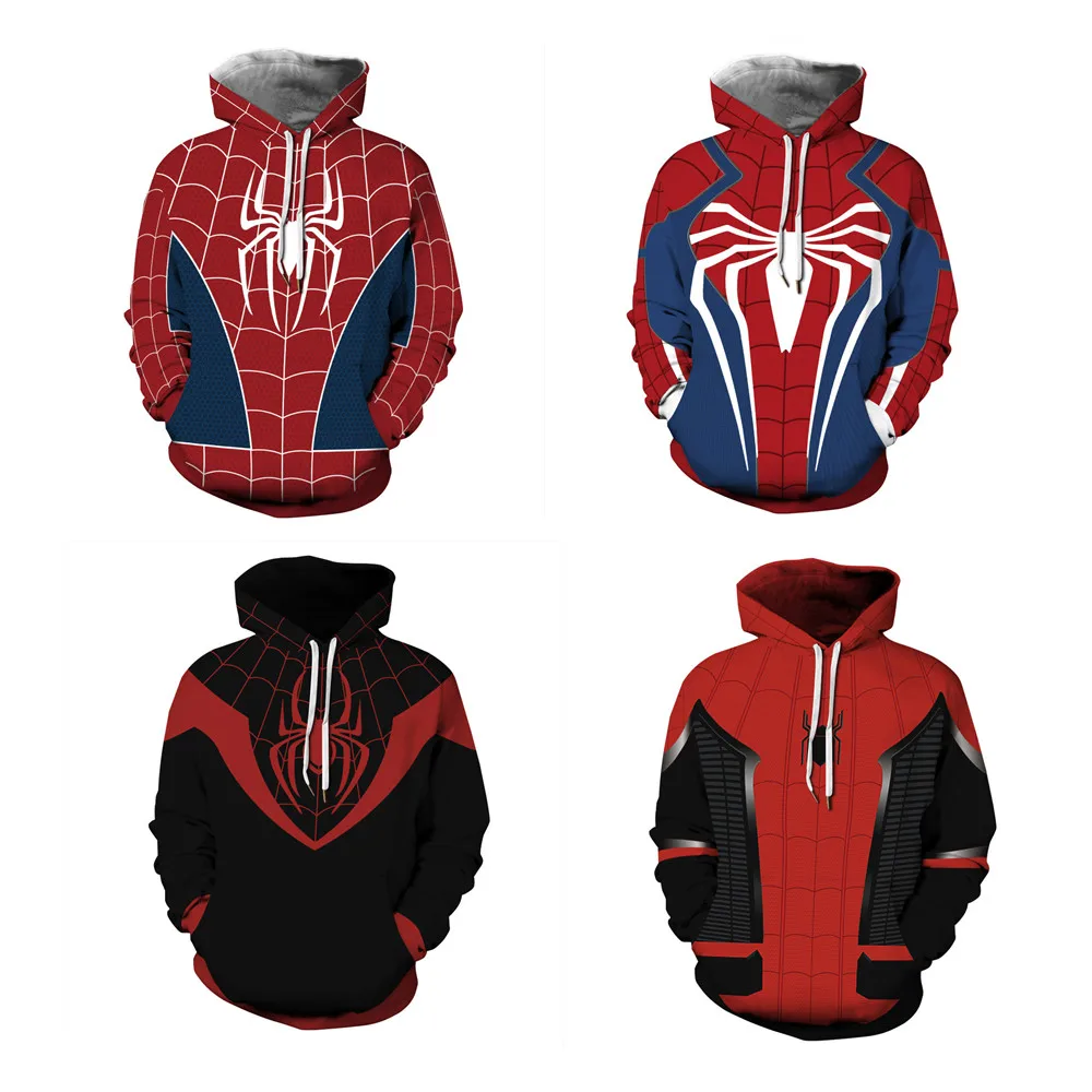 Купи Marvel Superhero Sweatshirt Spiderman 3D Printed Cosplay Hoodie Men Unisex Movie Style Casual Streetwear Sweatshirt Clothes за 797 рублей в магазине AliExpress