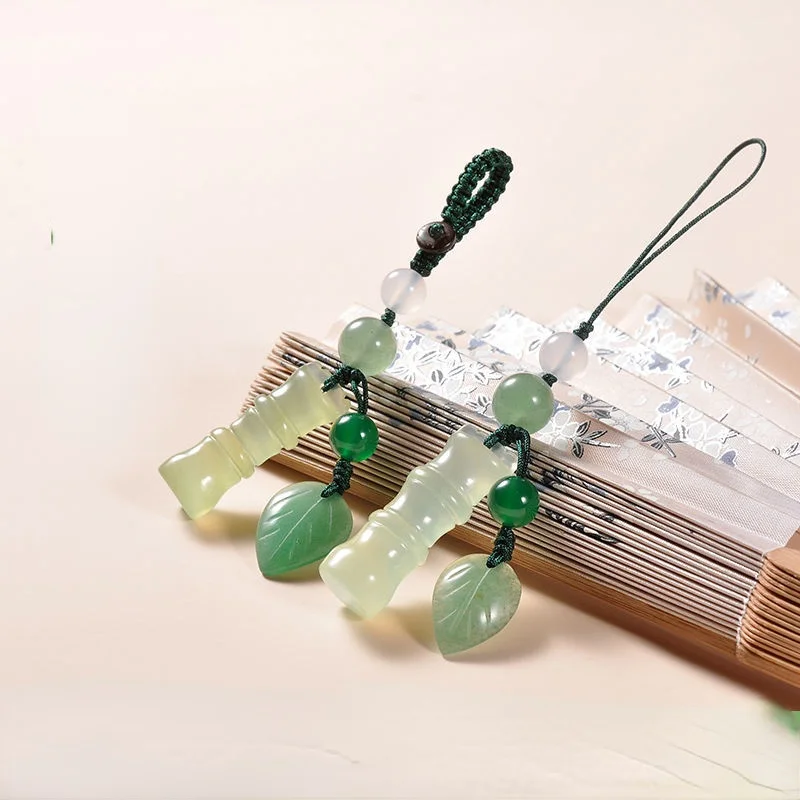 

Tanabata Gift Creative Mobile Phone Chain Key Chain Pendant Jewelry Antique Bamboo Clover Pendant Bag Pendant Multifunctional