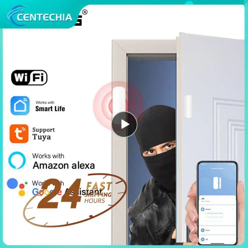 

Smart Door Open/closed Detectors Independent Magnetic App Control Open/closed Detectors Wifi Work With Google Home Alexa Tuya