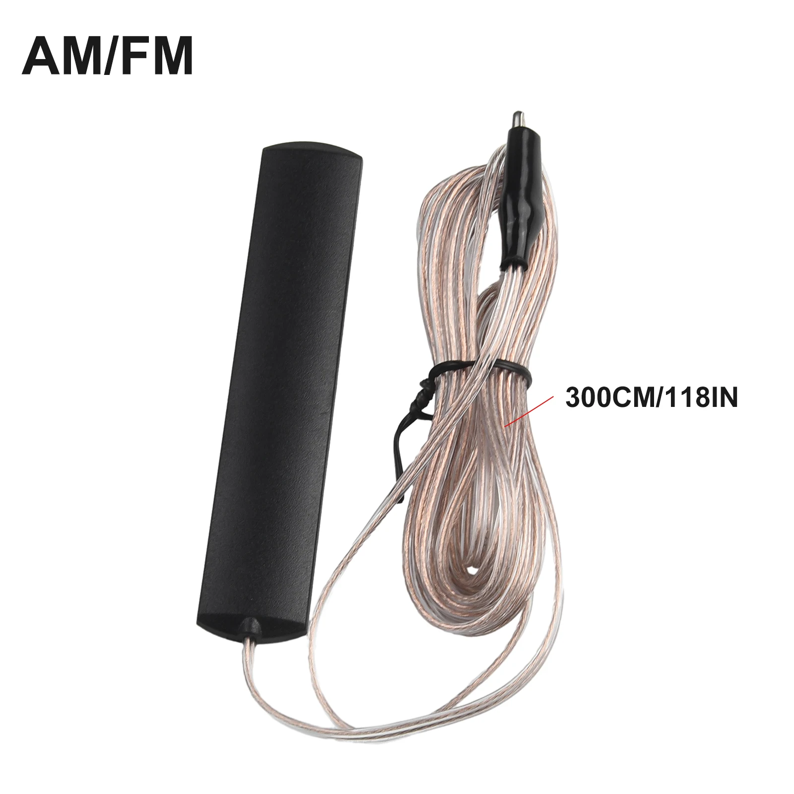

Clip On Radio FM Stereo Antenna Indoor Length 5m Signal Enhance Wide Compatible 3.2m Cable Alligator Connector