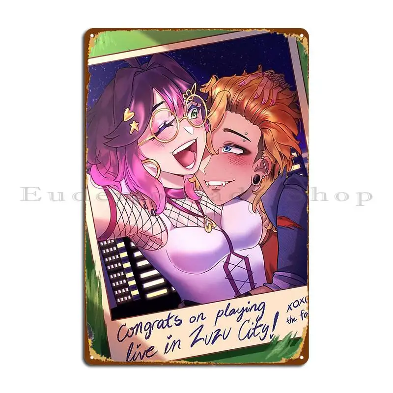 Stardew Valley Sam S 8 Heart Event Asophia Mills Металлическая табличка Плакат Гостиная Кино Винтаж