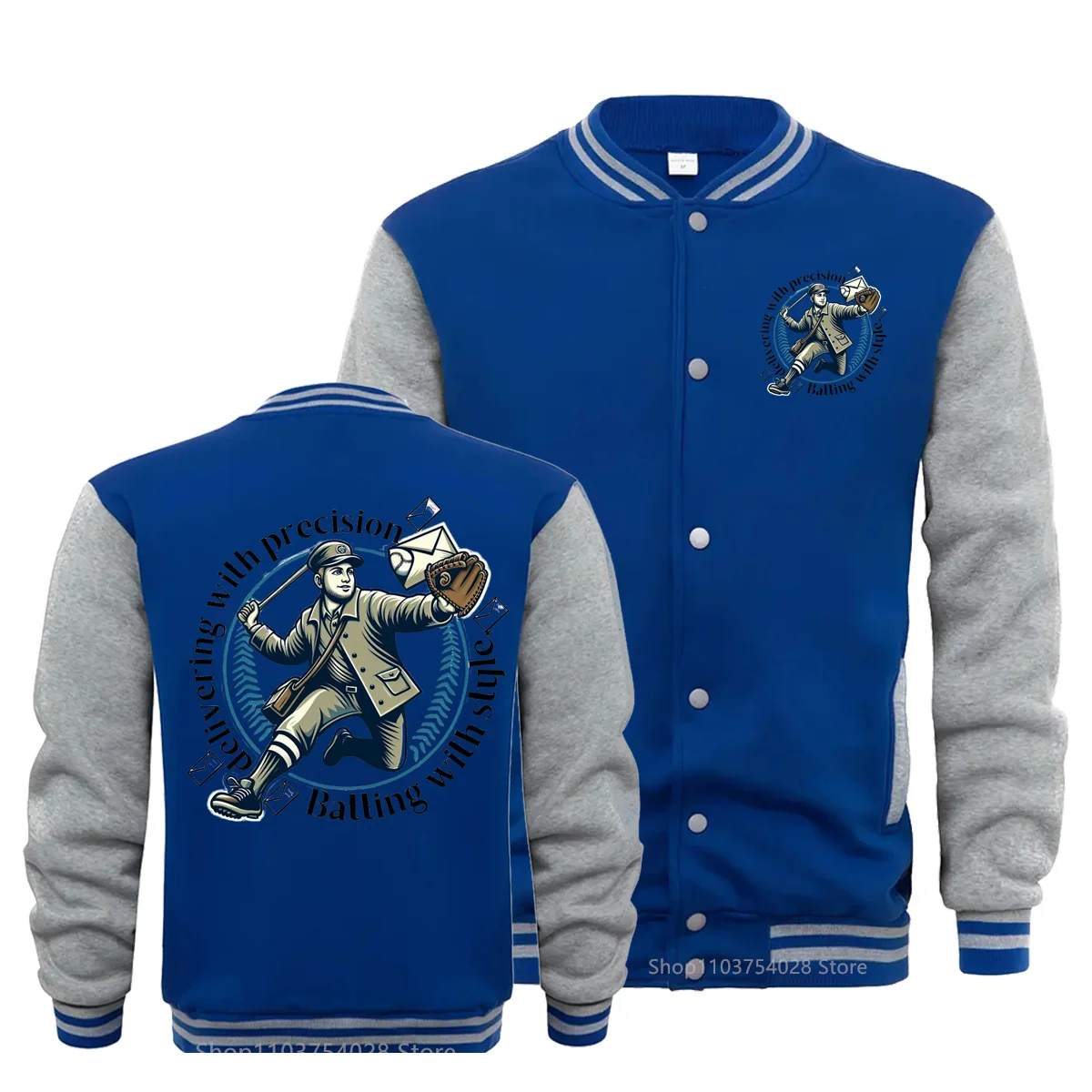 Мужская Теплая Бейсбольная Куртка На Флисовой Подкладке Стильный Прецизионный