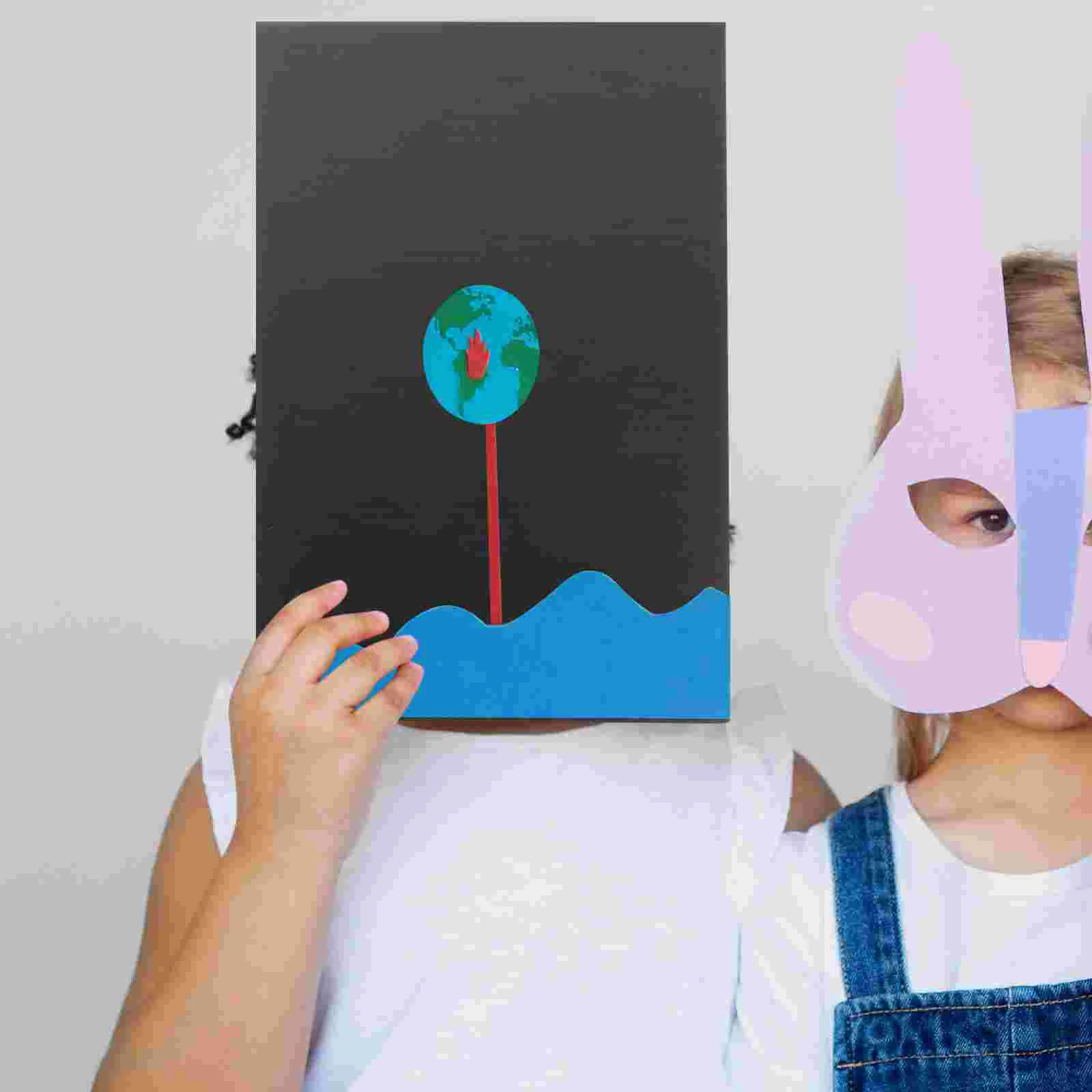 10 шт. плакатная доска пустая пена для украшения поделок небольшие толстые черные