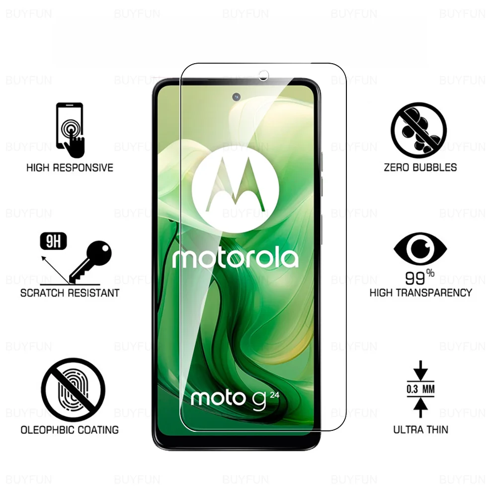 8 в 1 закаленное стекло для камеры Motorola Moto G24 Rola MotoG24 Power G 24 24G G24Power 4G Защитная пленка