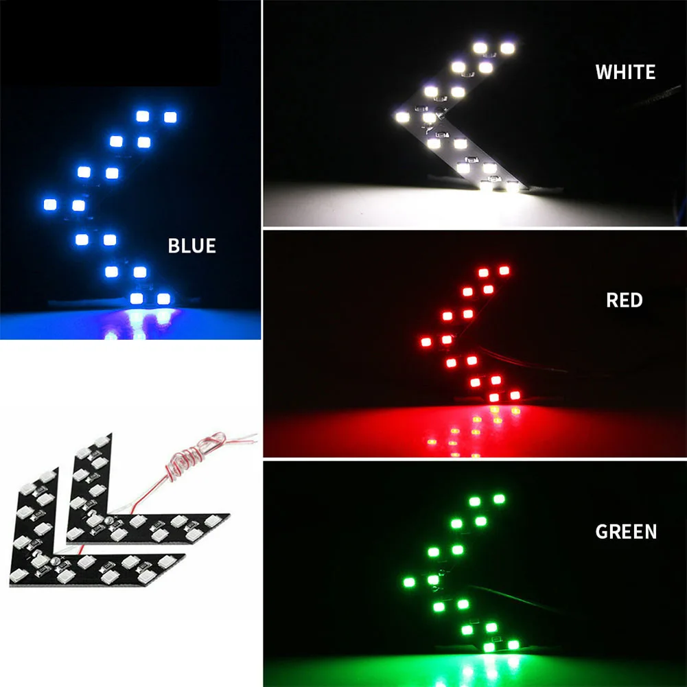 

2pcs Car Auto Side Rear View Mirror 14SMD LED Lamp Car Rearview Mirror Turn Signal Hidden LED Turn Signal Light Accessories