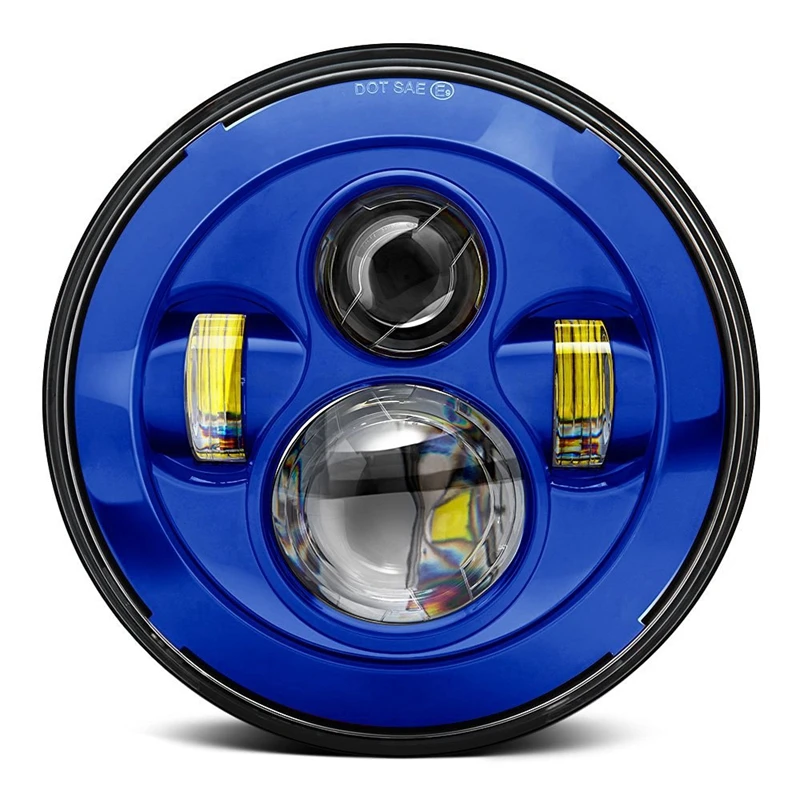 Для Lada 4x4 urban нива 7-дюймовая фотолампа синяя фара H4 головного света для УАЗ Хантер