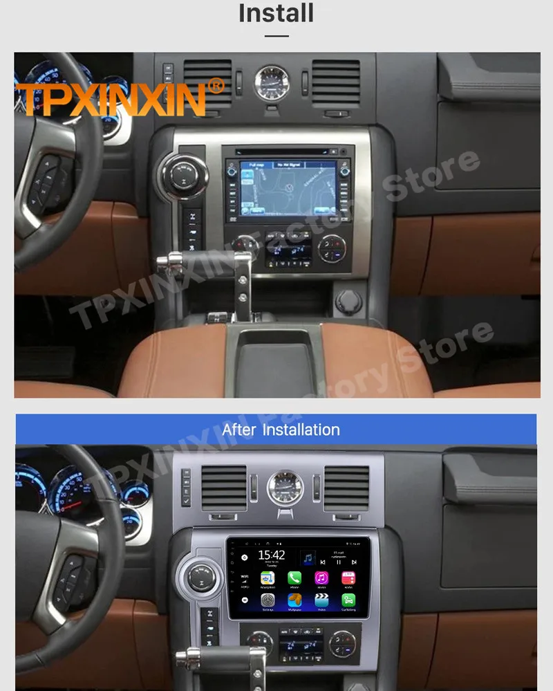8+256GB Android 12 Automotive Multimedia GPS Navi Player For Hummer H2 2005 2006 2007 2008 Radio Coche With Bluetooth Autostereo