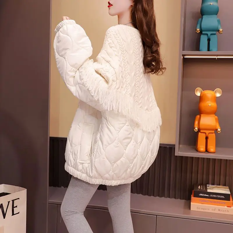 Winter Women's Cold Coat Parkas Super Hot Coats Cotton Padded Jacket Korean Fashion Sweater Cardigan Luxury Designer Clothing
