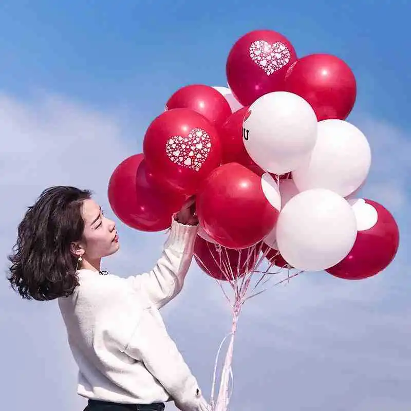 

10pcs Letter Love Balloon 12 Inch Printed Love Love Confession Wedding Room Wedding Arrangement Decoration Balloon